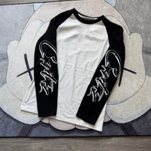 Corteiz Dark Design Hip Hop Long Sleeve Round Neck Men's Design T-shirt