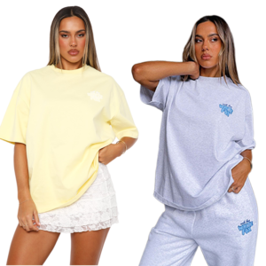 White Fox casual loose foam printed T-shirt short sleeved