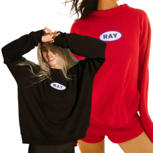 RAY-Luxury women's design round neck sweatshirt embroidered top