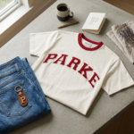 Parke - Women's high-quality embroidered design top loose short sleeved t-shirt photo review