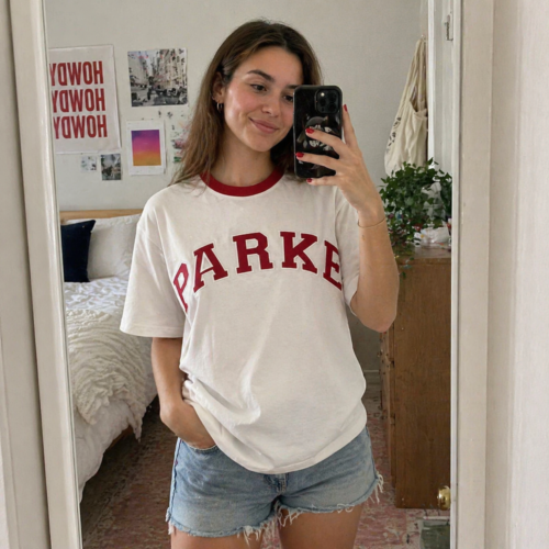 Parke - Women's high-quality embroidered design top loose short sleeved t-shirt photo review