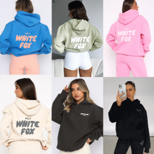 White Fox women's luxury hoodie casual loose top