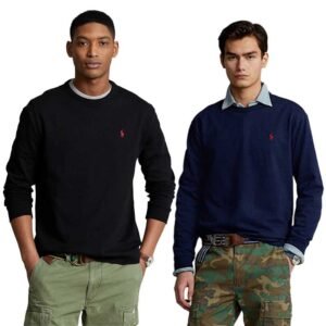 Ralph Lauren men's round neck design long sleeved T-shirt business top