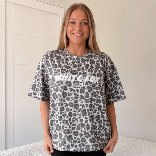 White Fox - Women's casual designer high-end printed loose T-shirt S-XL photo review