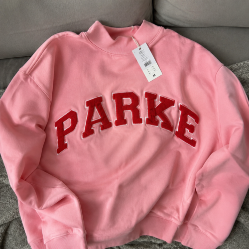 Parke small collar design loose women's hoodie photo review