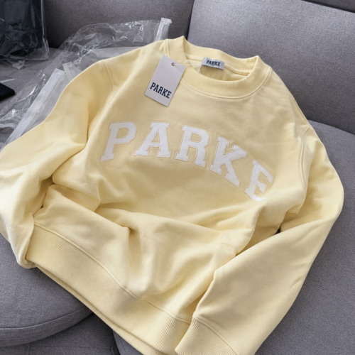 Parke small collar design loose women's hoodie photo review