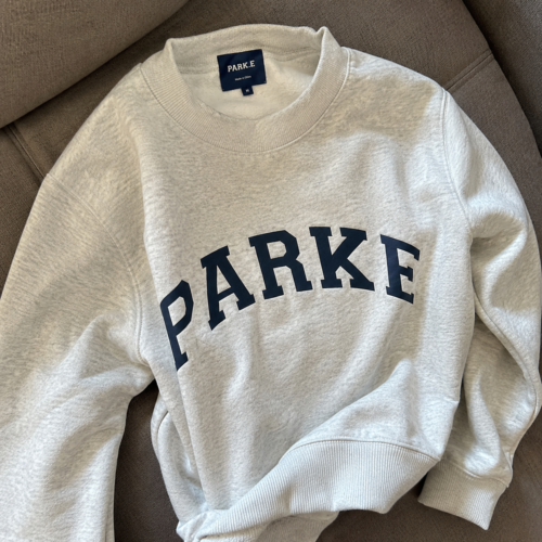 Parke small collar design loose women's hoodie photo review