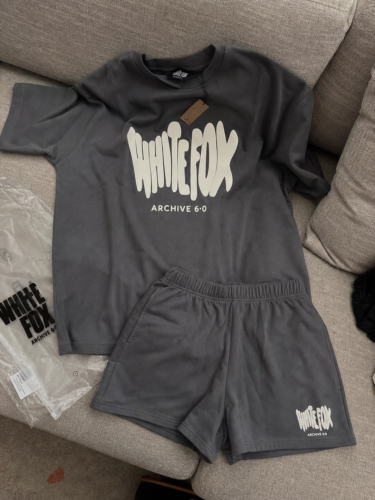 White Fox - Women's Sports Set High end Loose Design Short Sleeve Shorts Set photo review